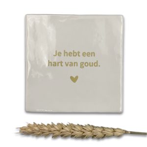 Tegeltje 'Je hebt een hart van goud'