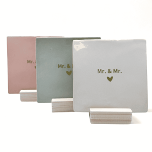 Tegeltje 'Mr. & Mr.' | Goud