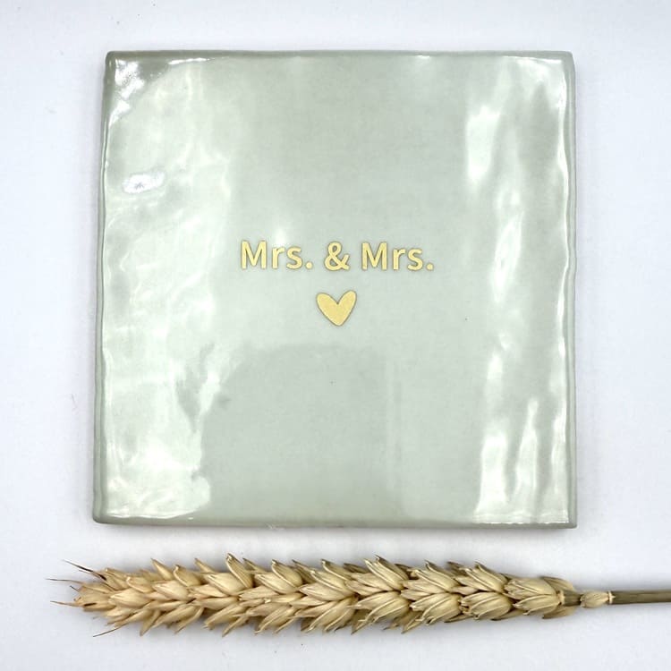 Tegeltje 'Mrs. & Mrs.' | Goud - Afbeelding 2