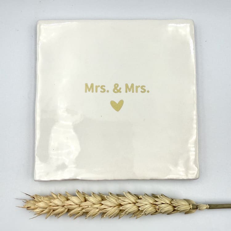 Tegeltje 'Mrs. & Mrs.' | Goud - Afbeelding 3