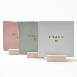 Tegeltje 'Mrs. & Mrs.' | Goud